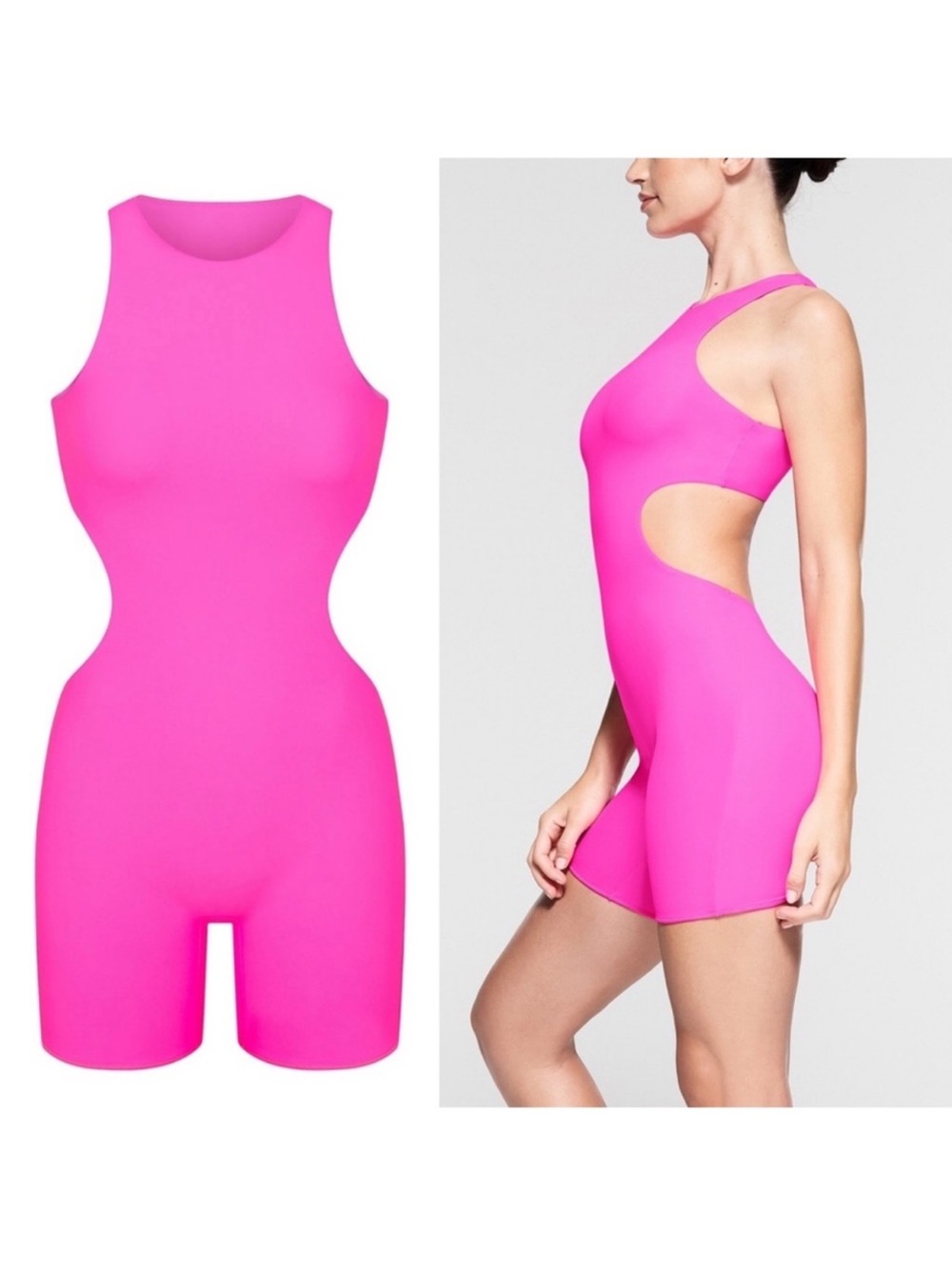 SKIMS Neon Hot Pink Romper